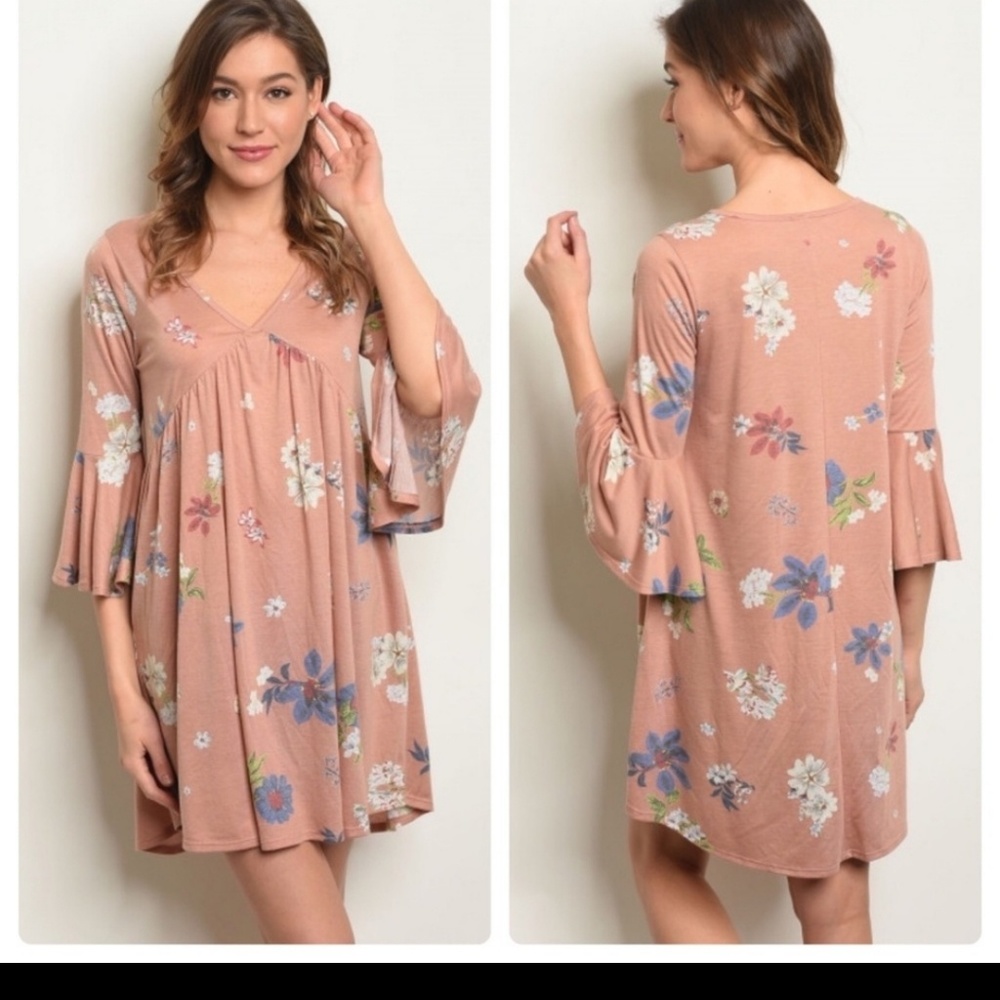 Pastel Bell Sleeve Dress
